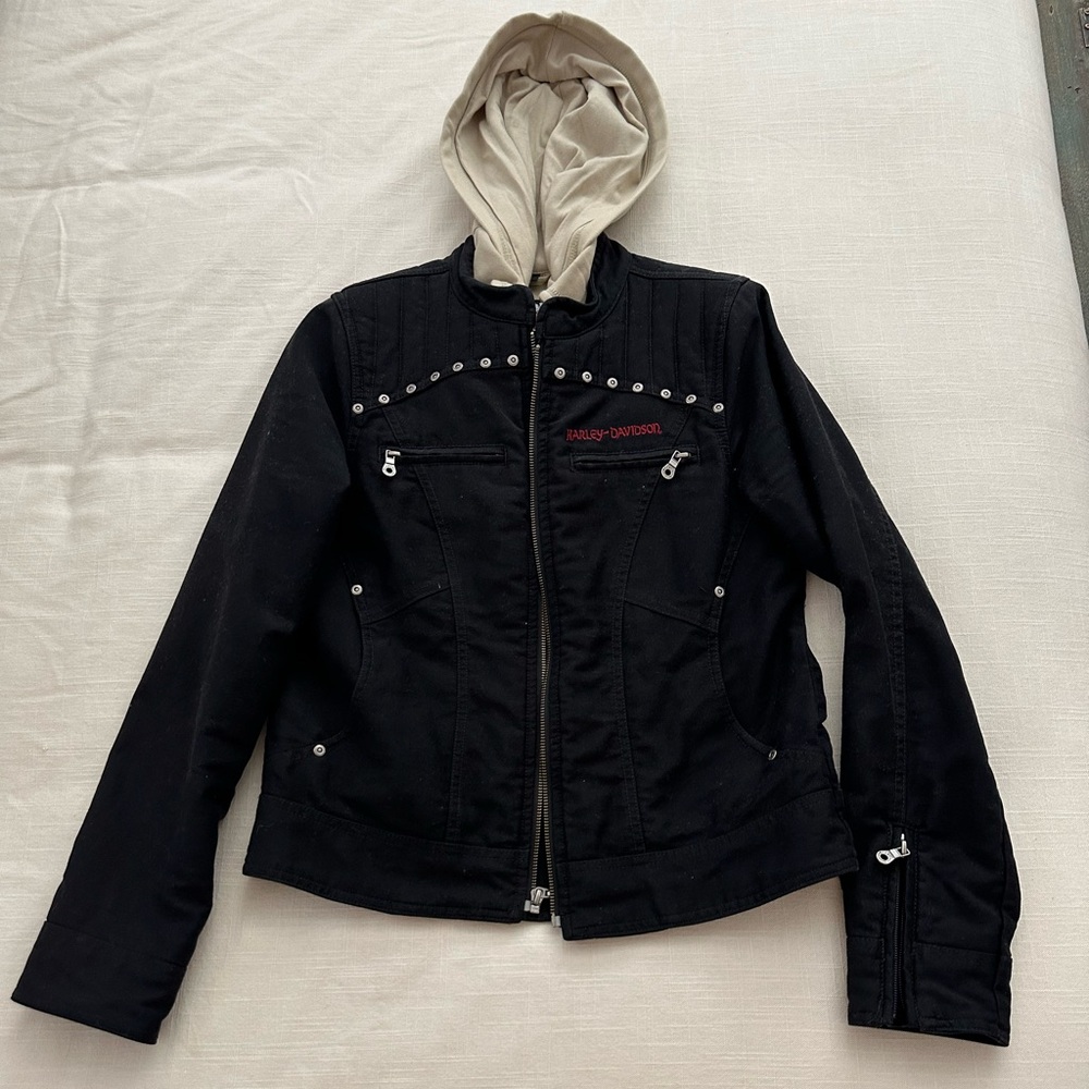 Harley Davidson Jean Jacket w/ Removable Insert, Size Small